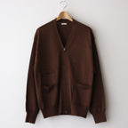 W/L ZIP UP KNIT #CHESTNUT [PMAO-KN02]