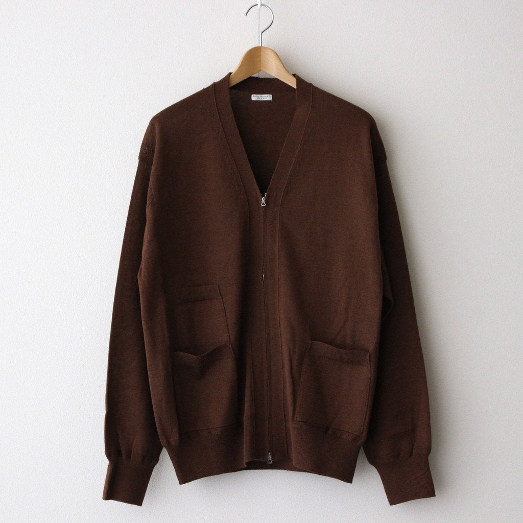 W/L ZIP UP KNIT #CHESTNUT [PMAO-KN02]