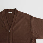 W/L ZIP UP KNIT #CHESTNUT [PMAO-KN02]