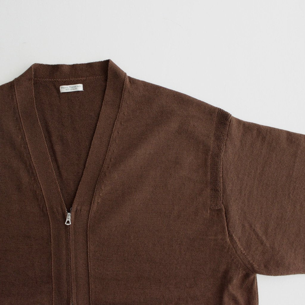W/L ZIP UP KNIT #CHESTNUT [PMAO-KN02]