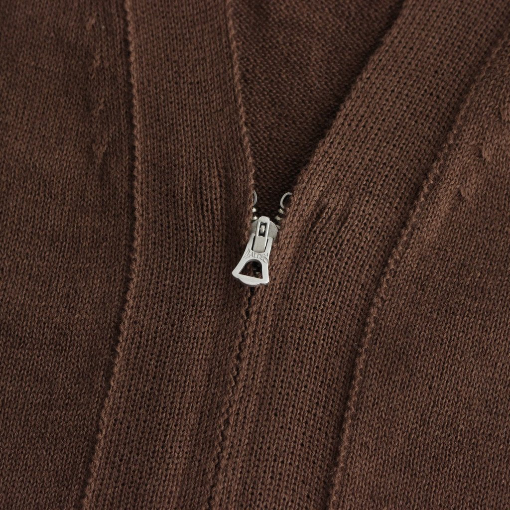 W/L ZIP UP KNIT #CHESTNUT [PMAO-KN02]