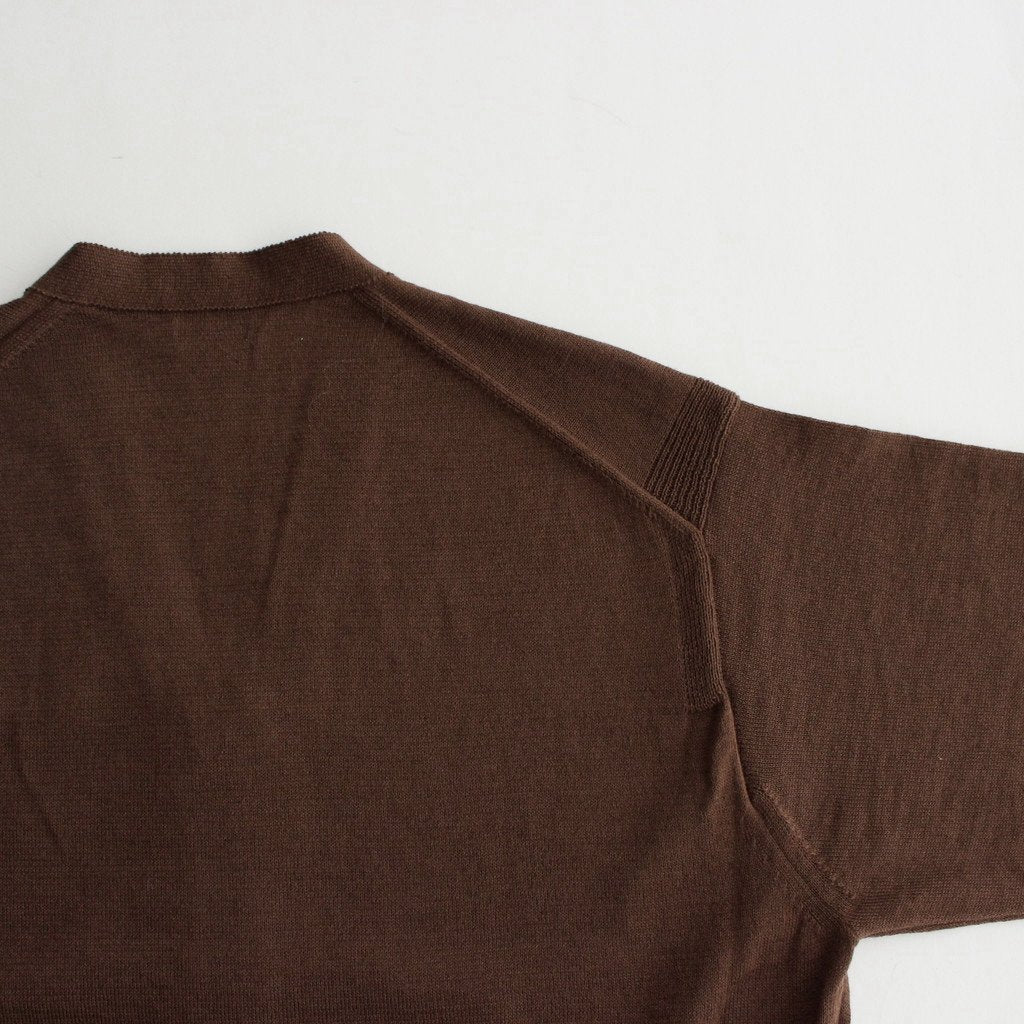 W/L ZIP UP KNIT #CHESTNUT [PMAO-KN02]