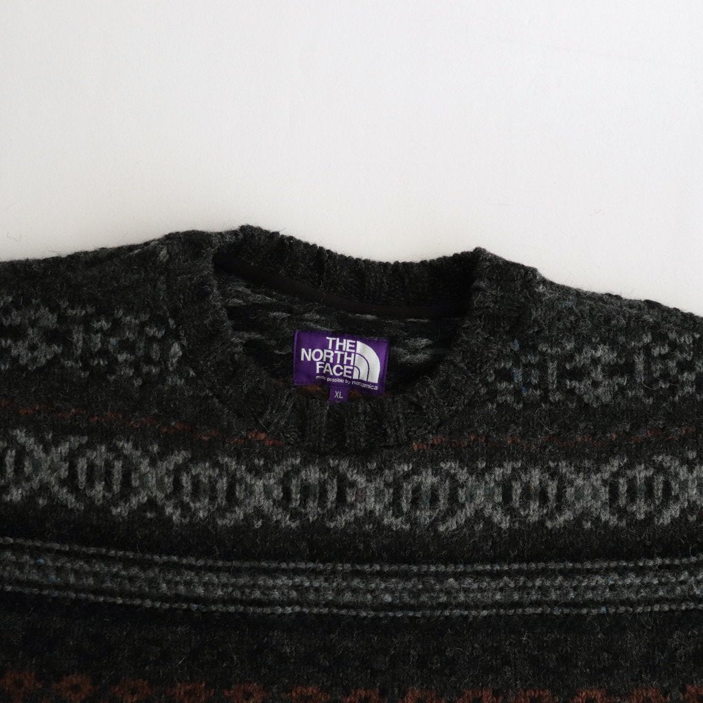 FIELD CREW NECK SWEATER #BLACK [NT6254N] _ THE NORTH FACE PURPLE