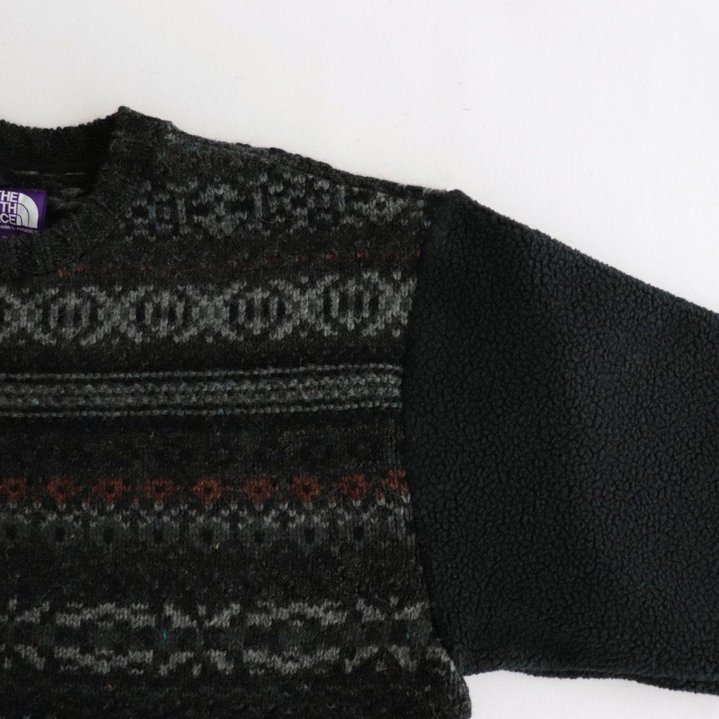 FIELD CREW NECK SWEATER #BLACK [NT6254N] _ THE NORTH FACE PURPLE