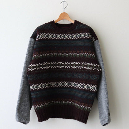 FIELD CREW NECK SWEATER #BURGUNDY [NT6254N]