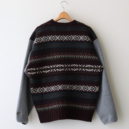 FIELD CREW NECK SWEATER #BURGUNDY [NT6254N]