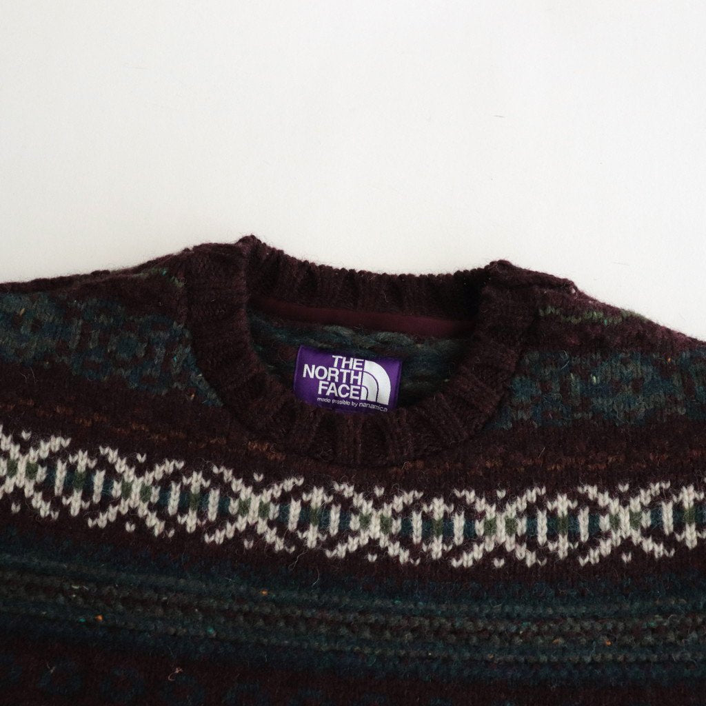 FIELD CREW NECK SWEATER #BURGUNDY [NT6254N]
