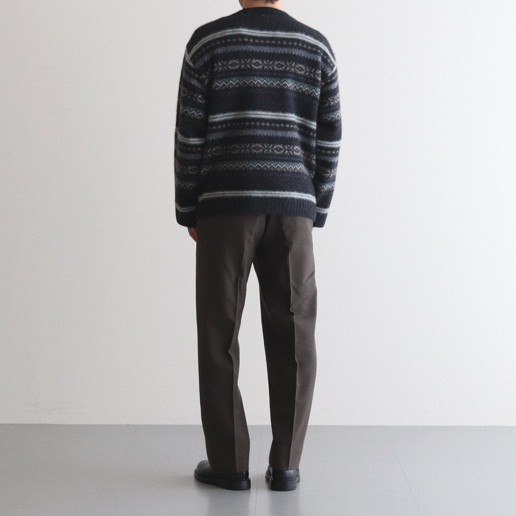 FAIR ISLE MOCK-NECK JUMPER #GRAPHITE [222OJ-KN04] _ OLD JOE BRAND