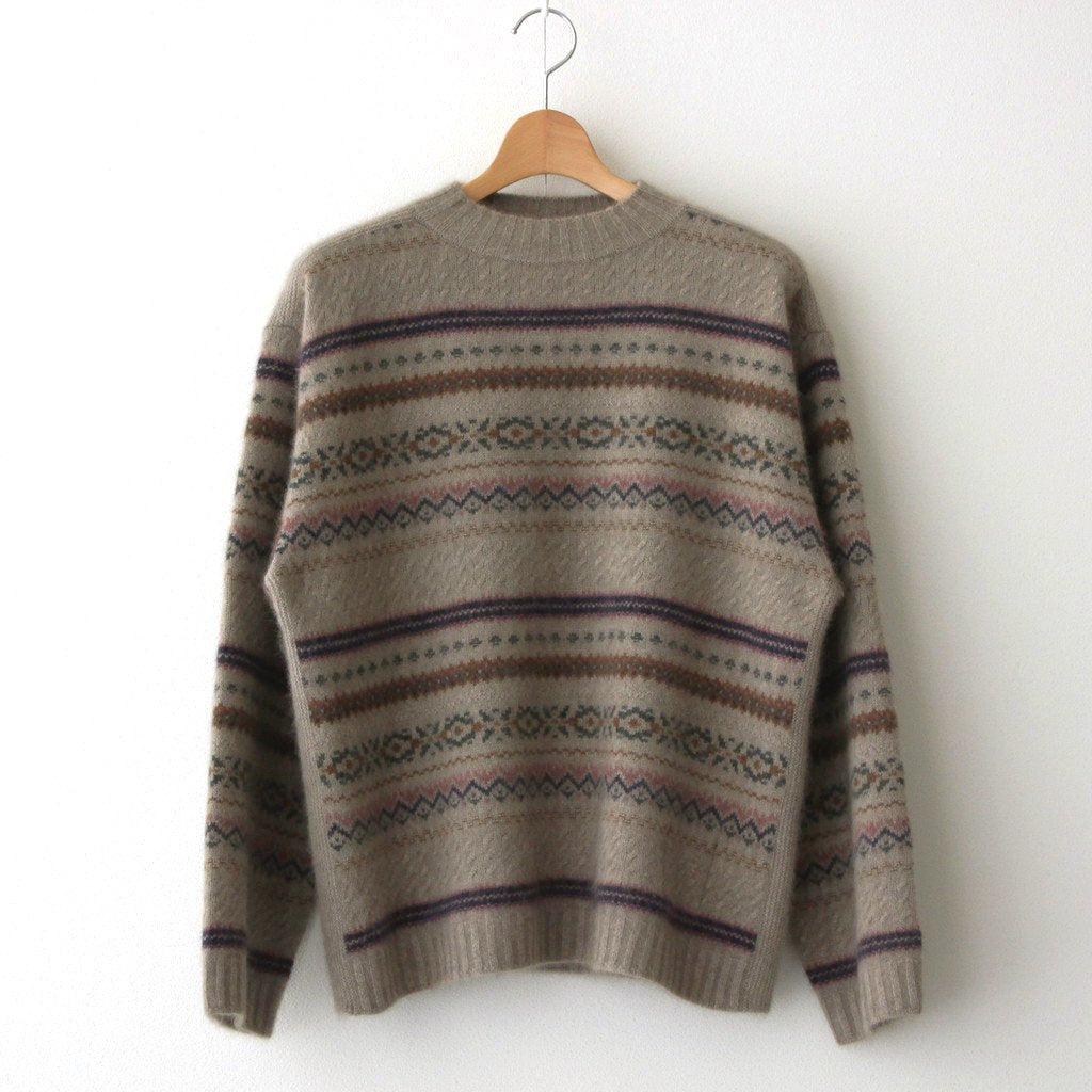 FAIR ISLE MOCK-NECK JUMPER #DUNE [222OJ-KN04] _ OLD JOE BRAND