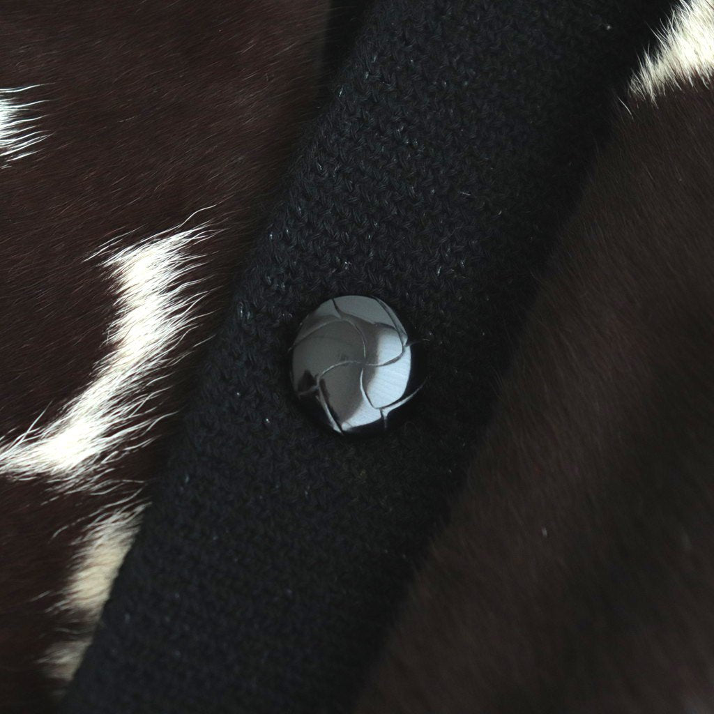 HOLSTEIN CARDIGAN-CORBUSIER #BLACK [VAW02013]