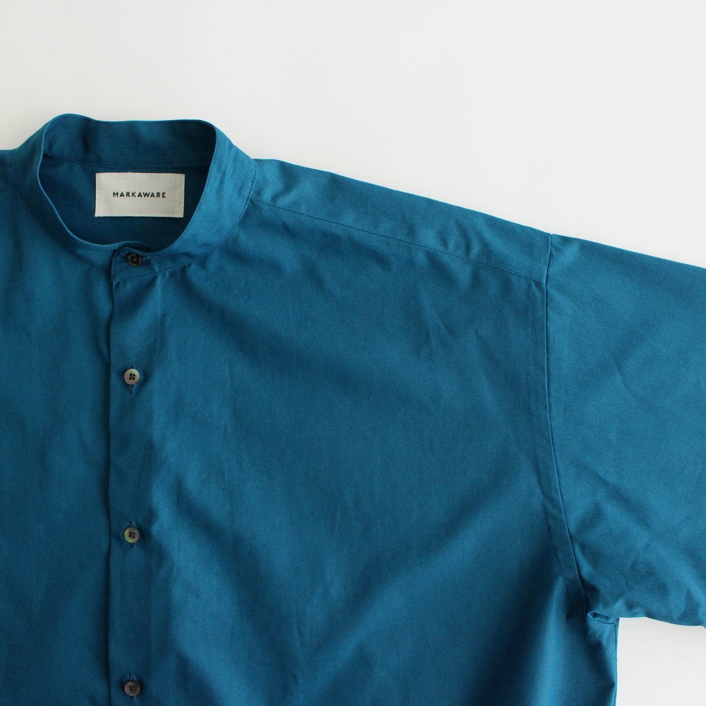 COMFORT FIT BAND COLLAR SHIRTS #DARK BLUE [A23A-05SH02C] _