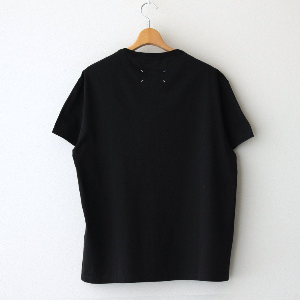 REVERSED LOGO T-SHIRT #BLACK / WHITE EMBROIDERY [S30GC0701] _