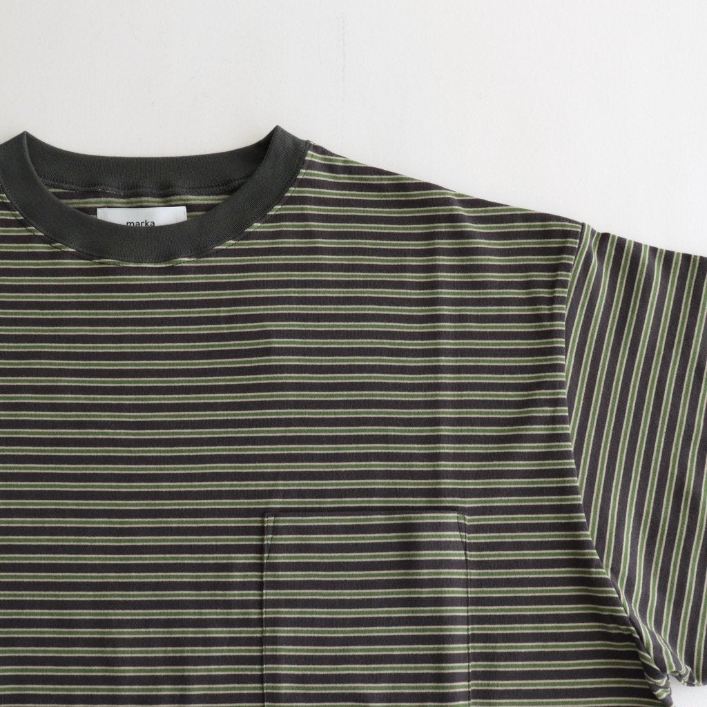 BORDER TEE S/S #CHARCOAL [M23A-15CS01B] _ marka | マーカ – Diffusion