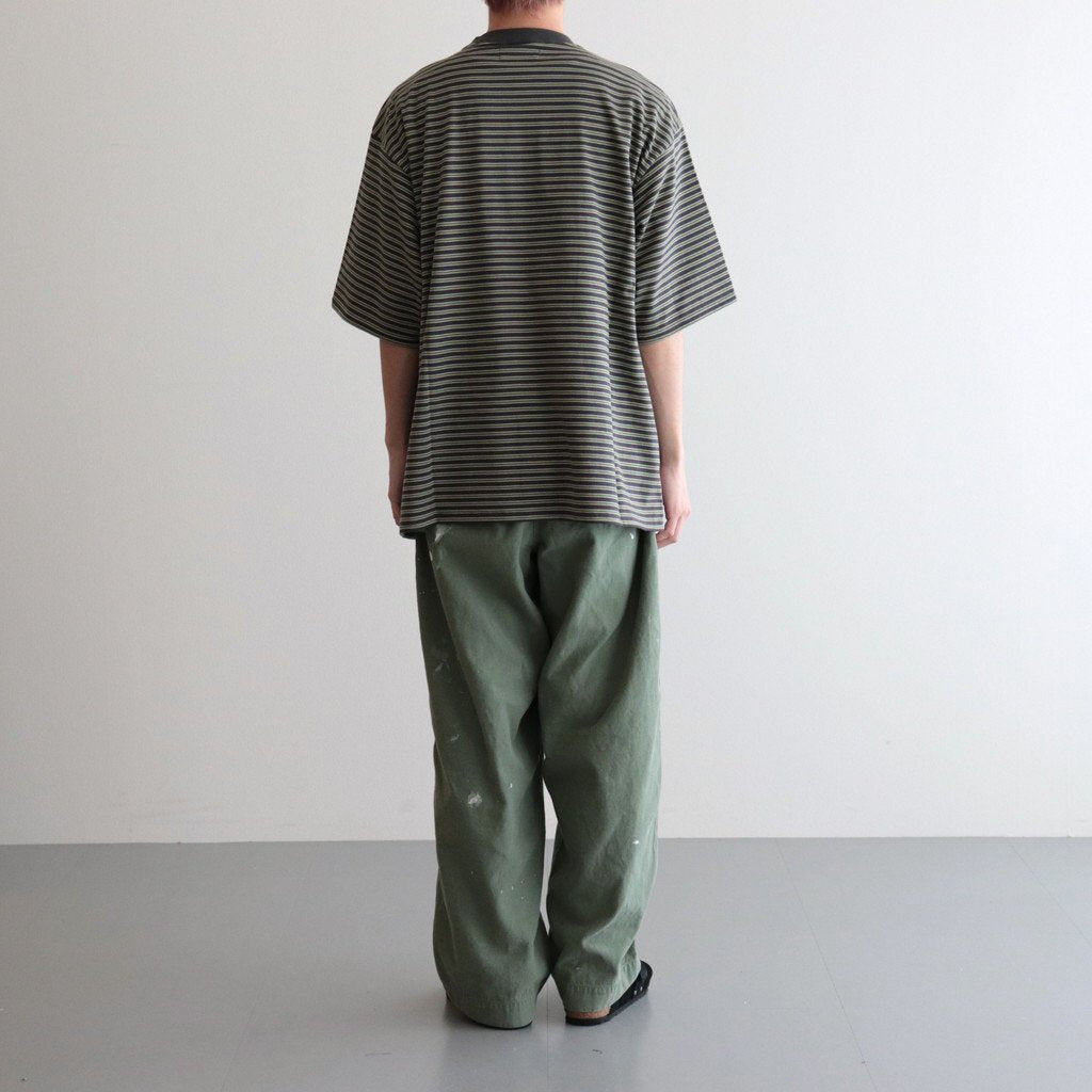 BORDER TEE S/S #CHARCOAL [M23A-15CS01B] _ marka | マーカ – Diffusion