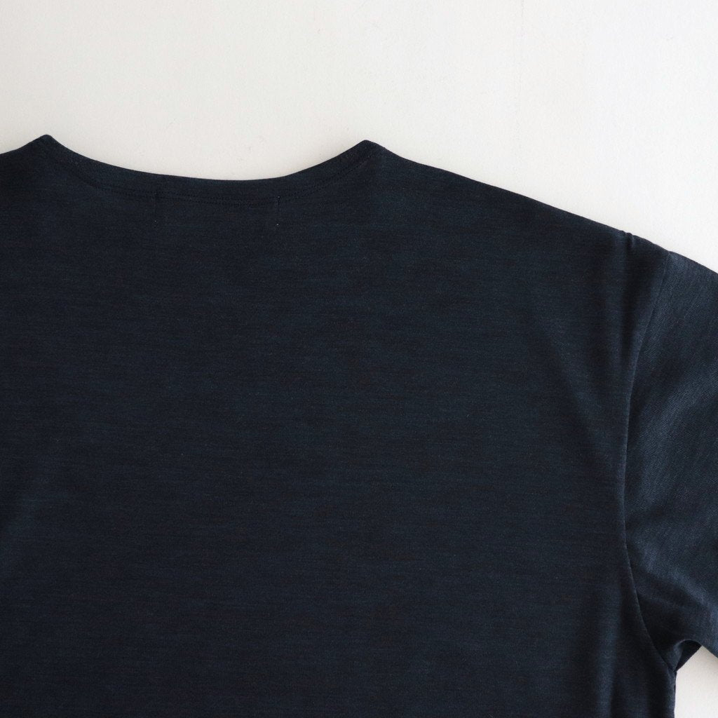 MERINO WOOL T-SHIRT #LIGHT NAVY [6021-1702]