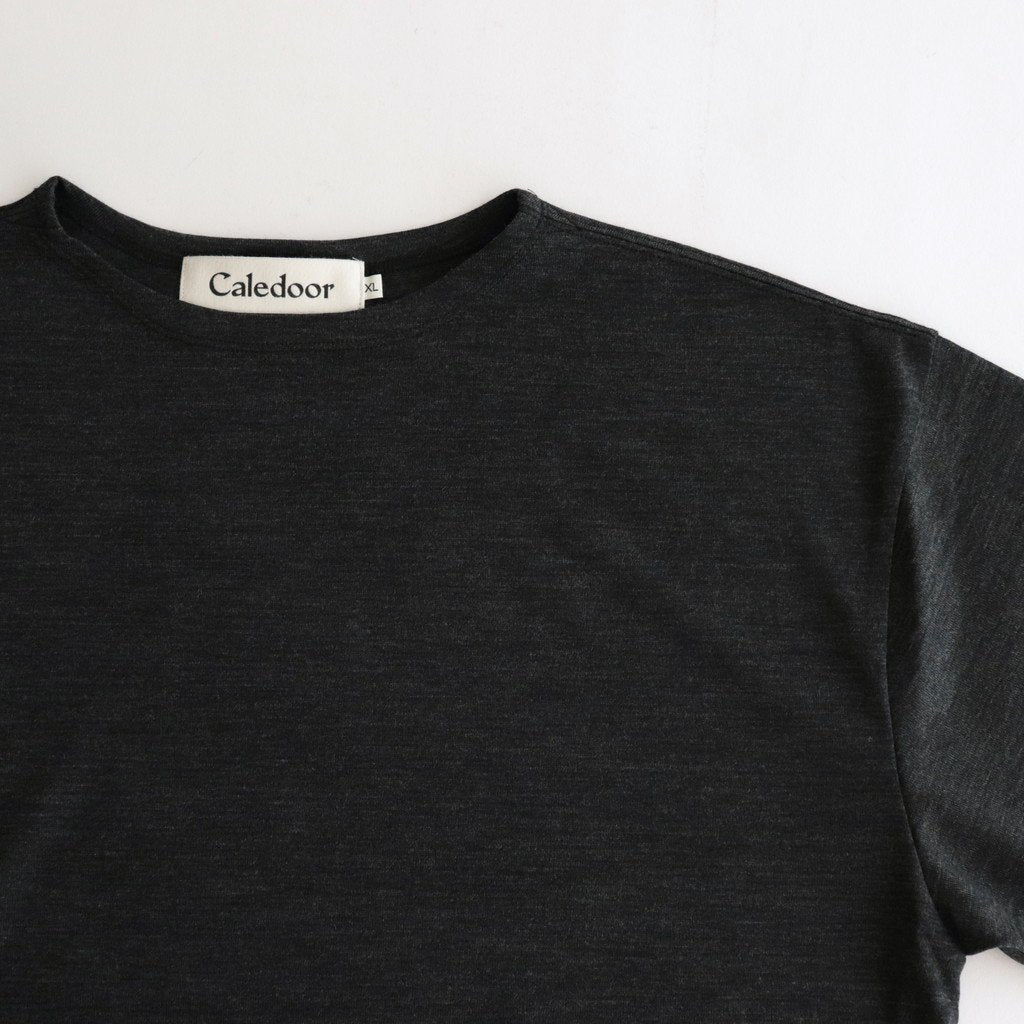 MERINO WOOL T-SHIRT #CHARCOAL GREY [6021-1702]