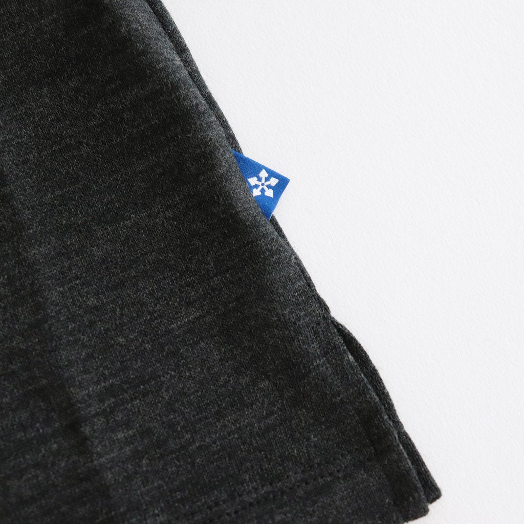 MERINO WOOL T-SHIRT #CHARCOAL GREY [6021-1702]