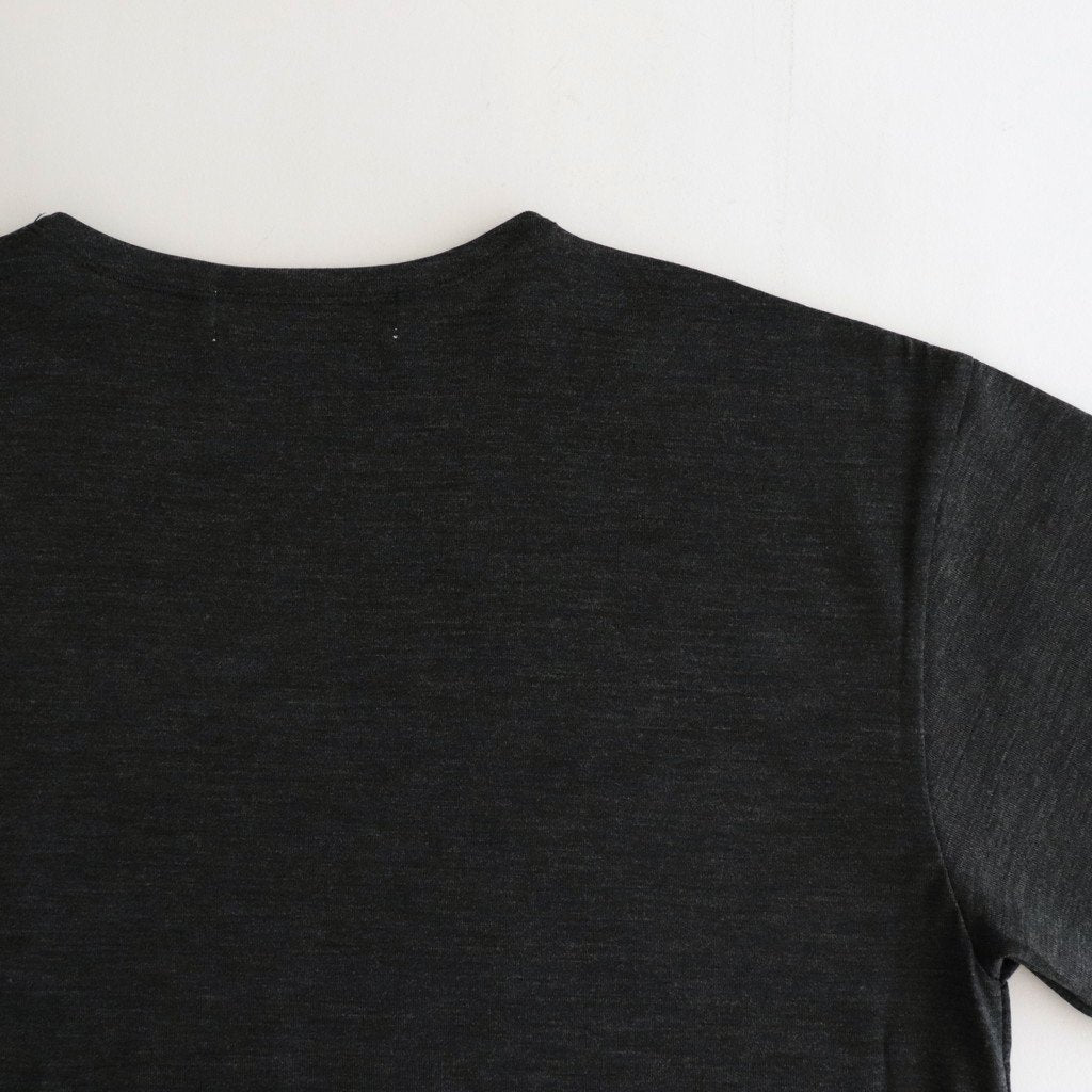 MERINO WOOL T-SHIRT #CHARCOAL GREY [6021-1702]