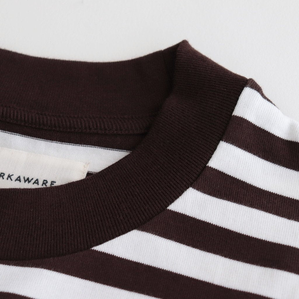 BOX TEE L/S #BRW X WHT [A23A-15CS01C] _ MARKAWARE | マーカウェア