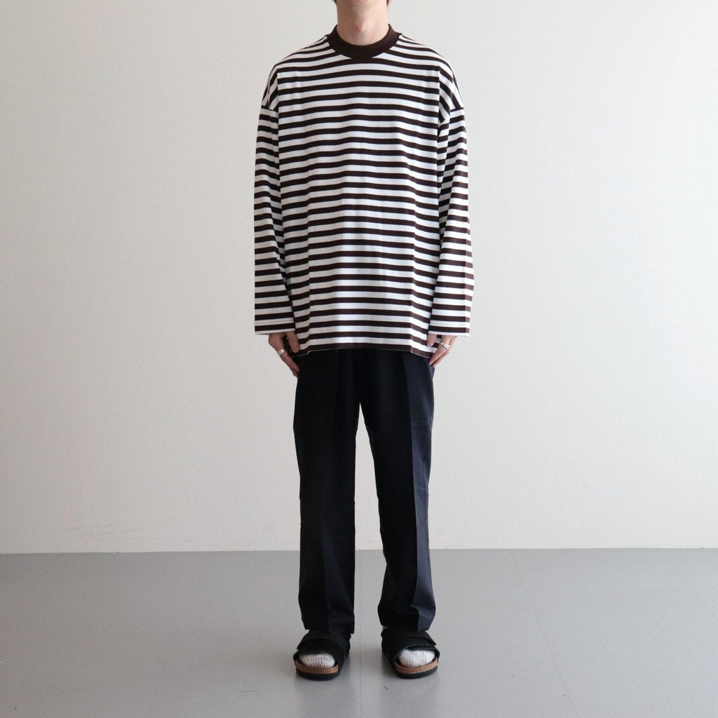 BOX TEE L/S #BRW X WHT [A23A-15CS01C] _ MARKAWARE | マーカウェア