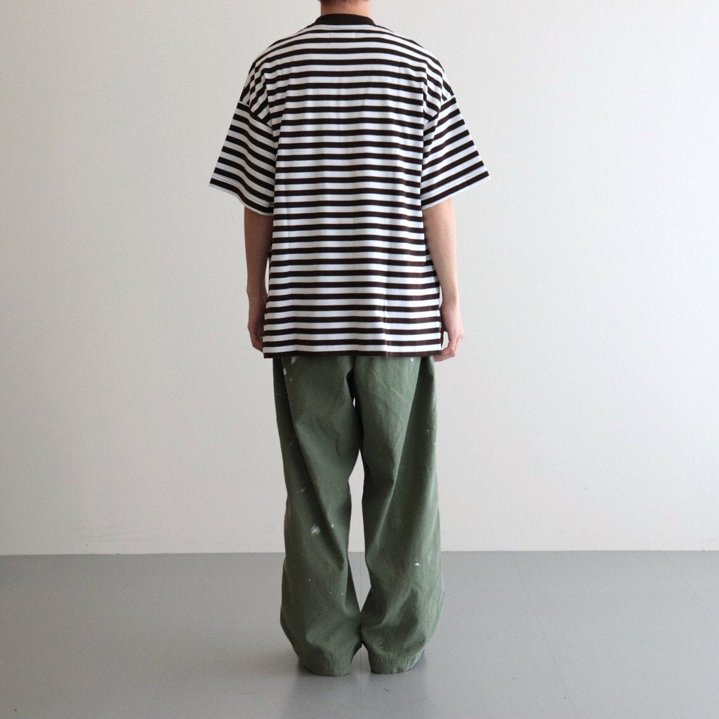 BOX TEE S/S #BRW X WHT [A23A-15CS01B]