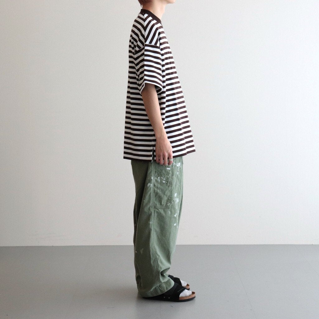 BOX TEE S/S #BRW X WHT [A23A-15CS01B]