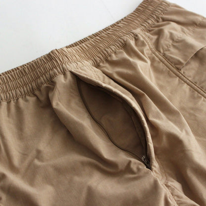 POLYESTER LINEN FIELD SHORTS #BEIGE [NT4304N]