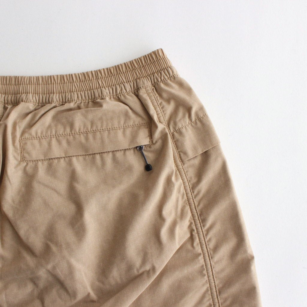 POLYESTER LINEN FIELD SHORTS #BEIGE [NT4304N]