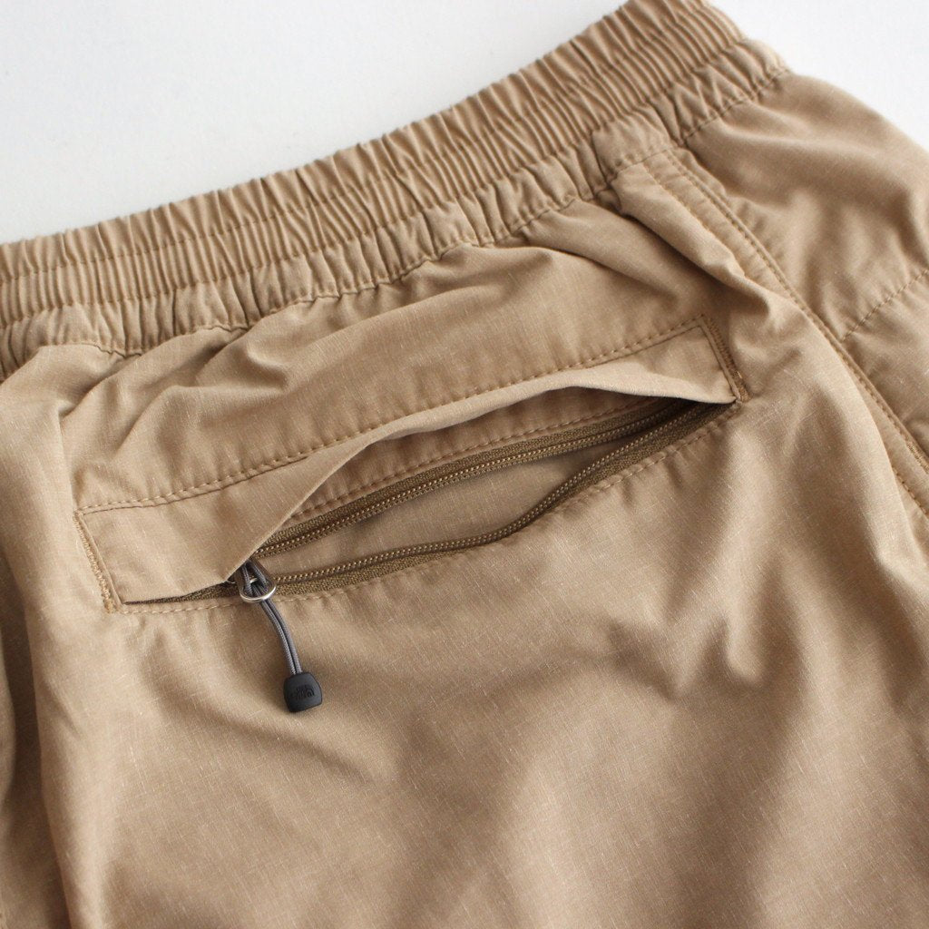 POLYESTER LINEN FIELD SHORTS #BEIGE [NT4304N]