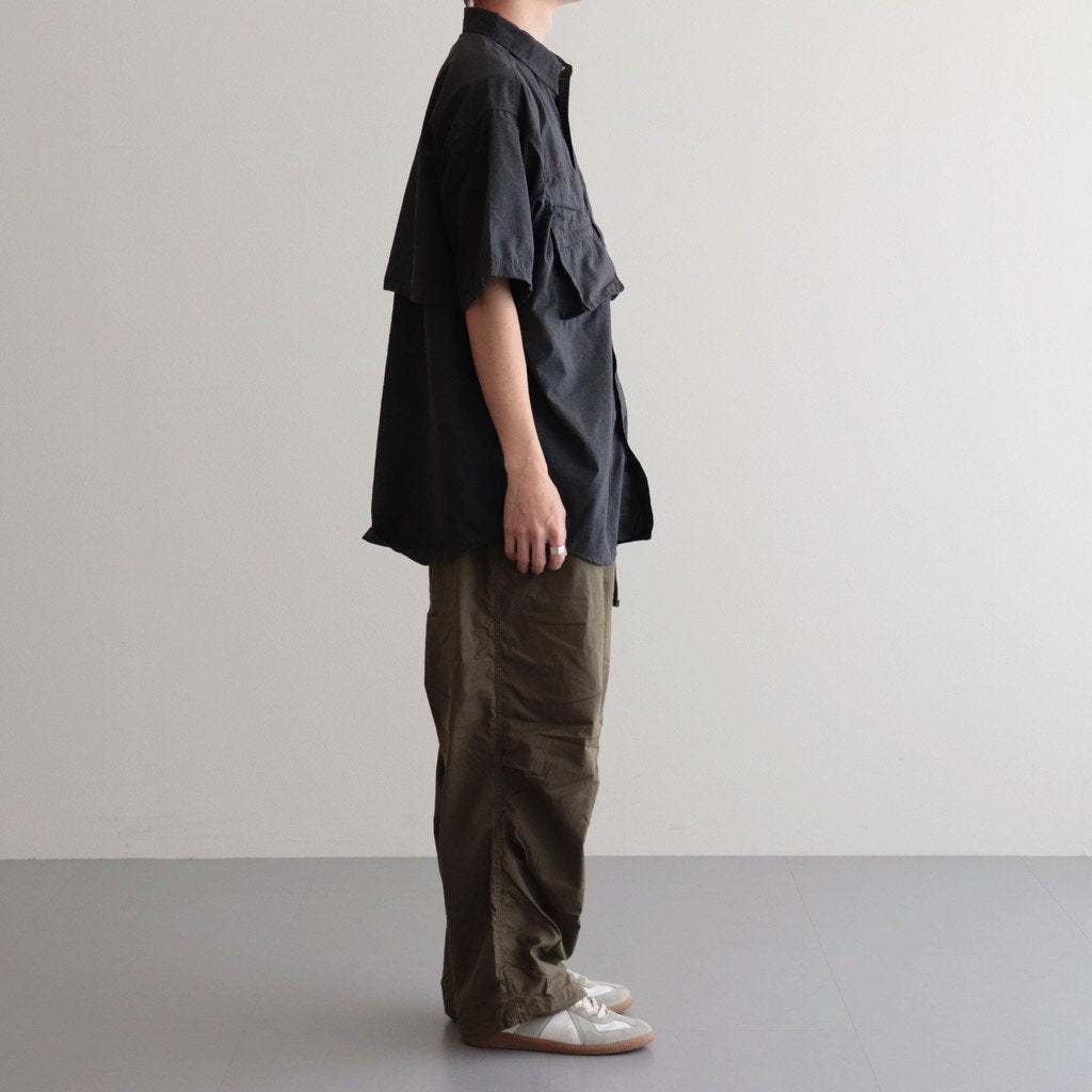 POLYESTER LINEN FIELD H/S SHIRT #BLACK [NT3320N] _ THE NORTH FACE