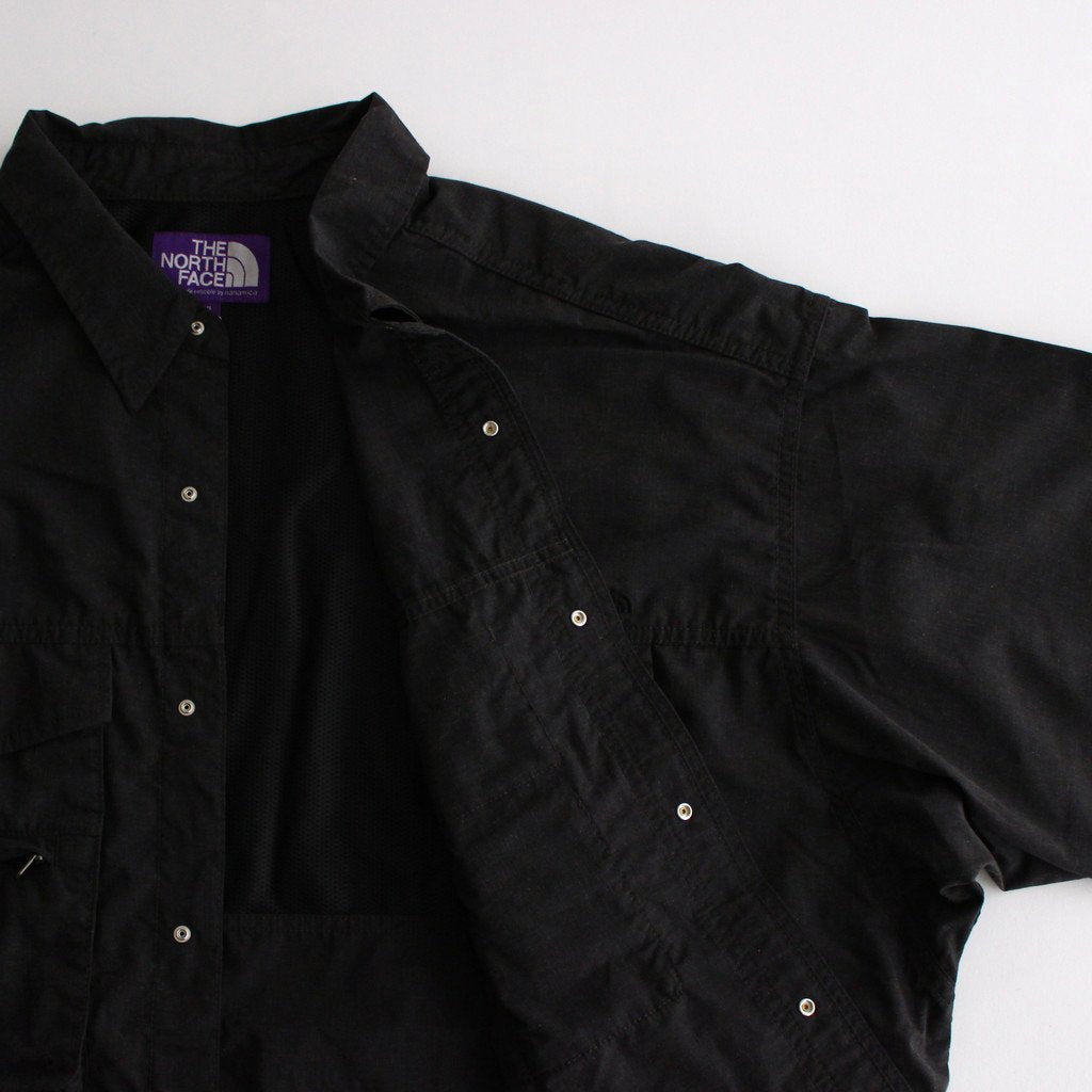 POLYESTER LINEN FIELD H/S SHIRT #BLACK [NT3320N] _ THE NORTH FACE