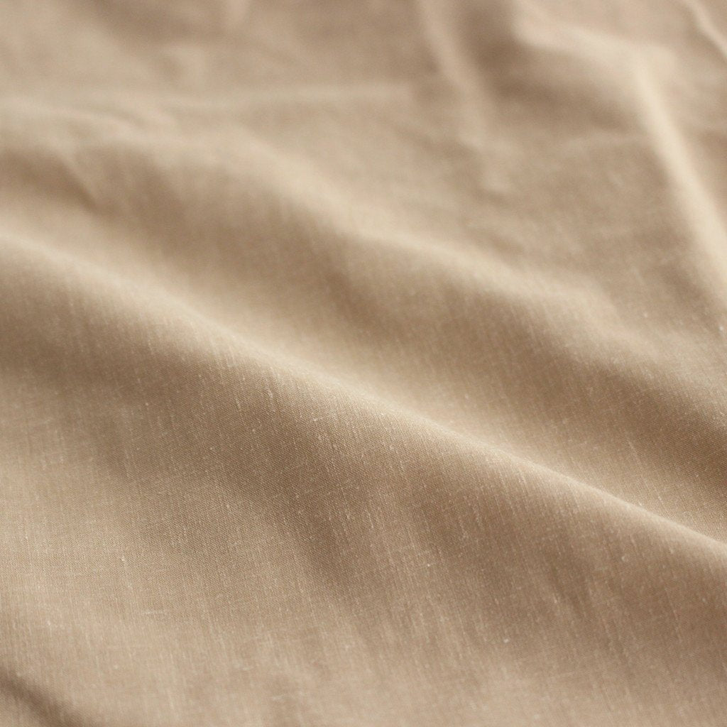 POLYESTER LINEN FIELD H/S SHIRT #BEIGE [NT3320N]