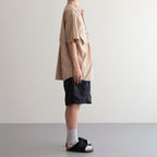 POLYESTER LINEN FIELD H/S SHIRT #BEIGE [NT3320N]