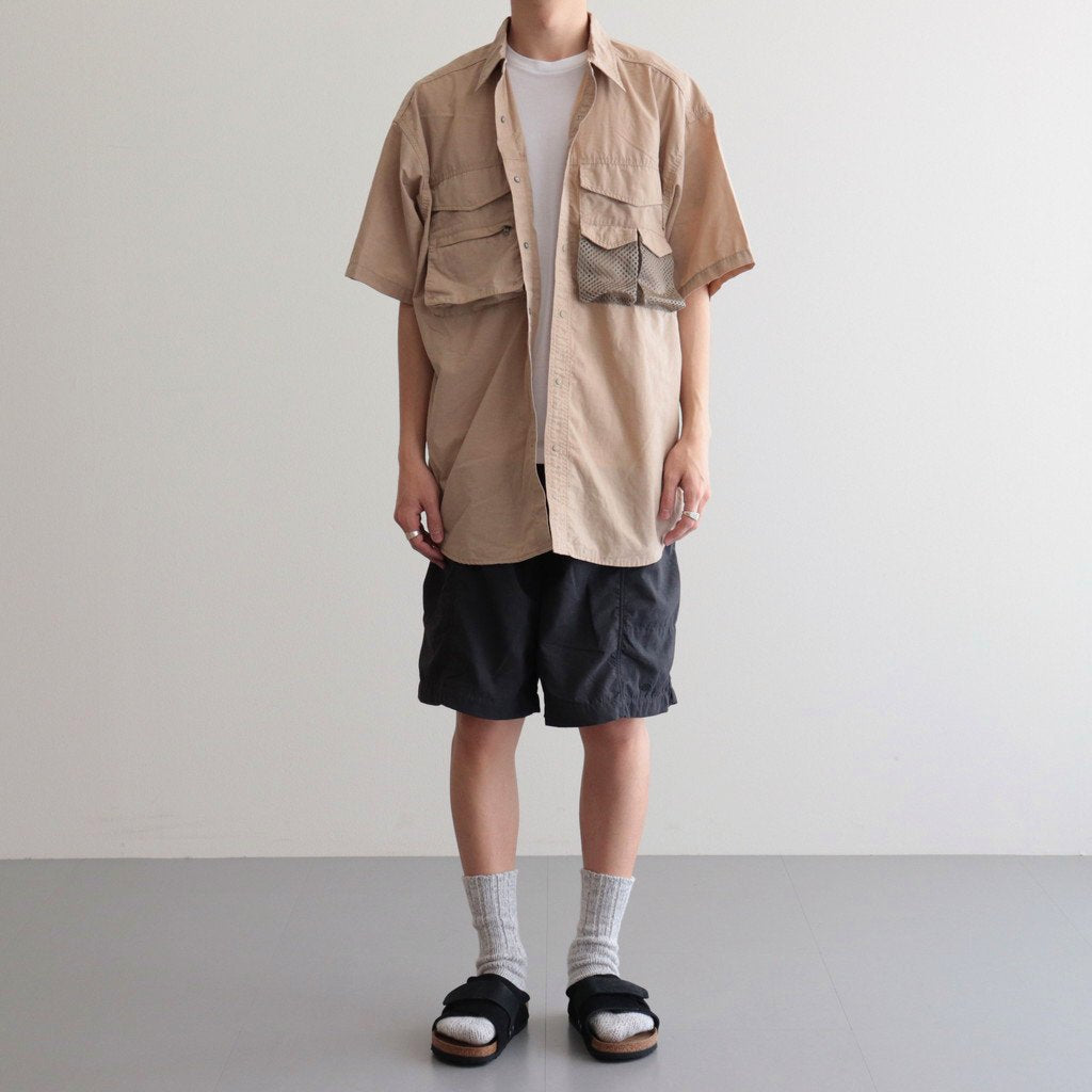 POLYESTER LINEN FIELD H/S SHIRT #BEIGE [NT3320N] _ THE NORTH FACE