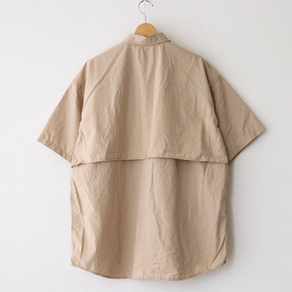 POLYESTER LINEN FIELD H/S SHIRT #BEIGE [NT3320N]