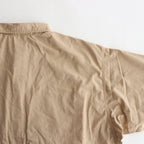 POLYESTER LINEN FIELD H/S SHIRT #BEIGE [NT3320N]