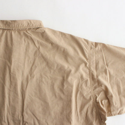 POLYESTER LINEN FIELD H/S SHIRT #BEIGE [NT3320N]