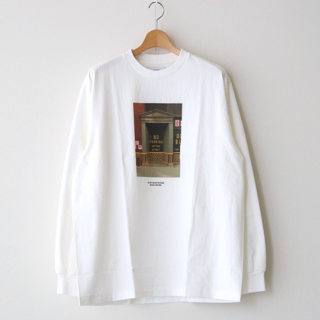 TEE L/S YUJI TAKEUCHI DOOR NO PARKING #WHITE [M23A-20CS03C]