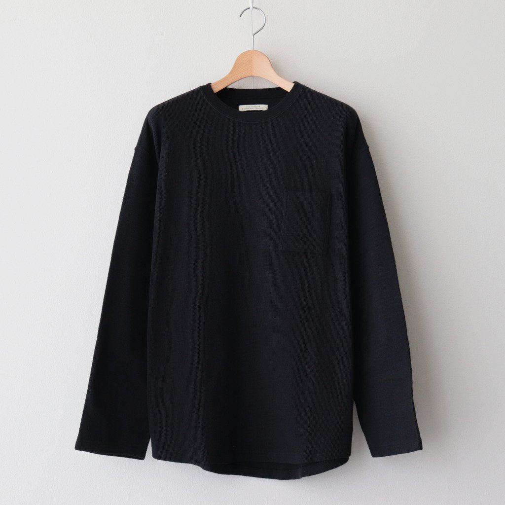 WAVY RIB SPORTS SHIRTS-LONG SLEEVE #BLACK [231OJ-CT06] _ OLD JOE