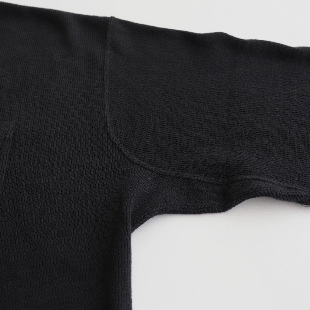 WAVY RIB SPORTS SHIRTS-LONG SLEEVE #BLACK [231OJ-CT06] _ OLD JOE