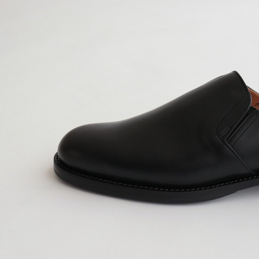 THE LOAFER“ STUNNING LEATHER MULES #BLACK HORSE BUTT [231OJ-FW04