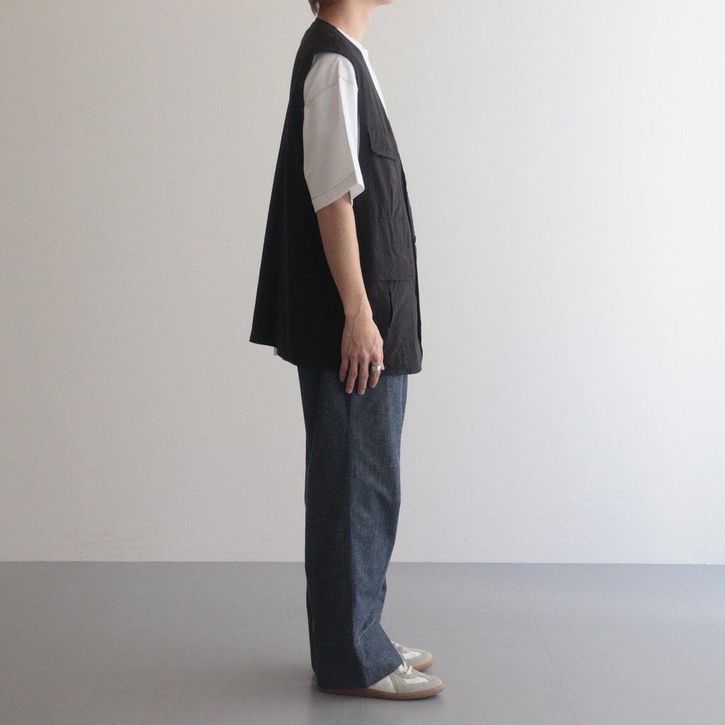 SAFARI VEST #DARK BROWN [M23B-01BL01A]