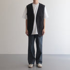 SAFARI VEST #DARK BROWN [M23B-01BL01A]