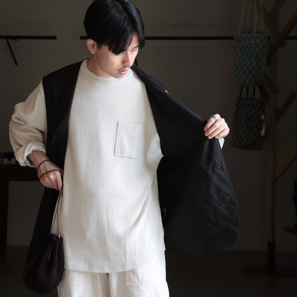 SAFARI VEST #DARK BROWN [M23B-01BL01A]