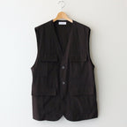 SAFARI VEST #DARK BROWN [M23B-01BL01A]