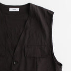 SAFARI VEST #DARK BROWN [M23B-01BL01A]