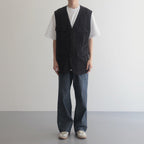 SAFARI VEST #DARK BROWN [M23B-01BL01A]