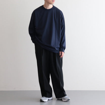DOUBLE PLEATED TROUSERS #BLACK [A23C-04PT02C]
