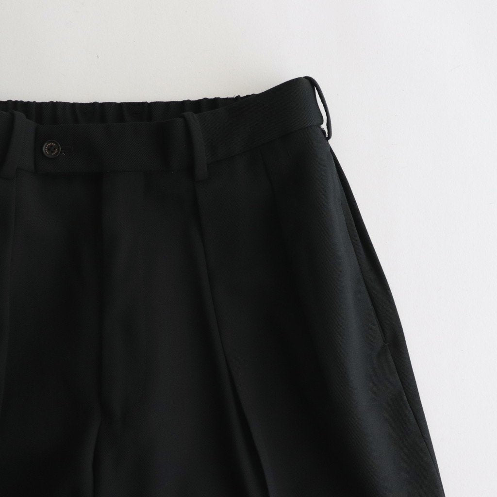 DOUBLE PLEATED TROUSERS #BLACK [A23C-04PT02C]