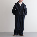 DOUBLE PLEATED TROUSERS #NAVY [A23C-04PT02C]